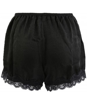 Slips Women 2 Pack Eyelash Lace Silky Shorts Casual Summer Shorts - White+black-wavy Lace - CN184YKIKMY