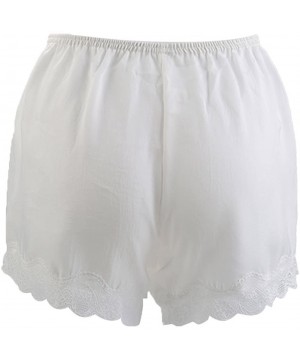 Slips Women 2 Pack Eyelash Lace Silky Shorts Casual Summer Shorts - White+black-wavy Lace - CN184YKIKMY