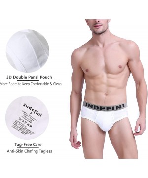 Briefs Men's Underwear Cotton Briefs Comfort Wide Waistband- Size (Pack of 1/5) - 5 Pack of White - CU18NXRK0C6