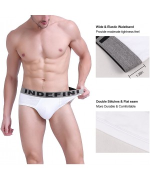 Briefs Men's Underwear Cotton Briefs Comfort Wide Waistband- Size (Pack of 1/5) - 5 Pack of White - CU18NXRK0C6