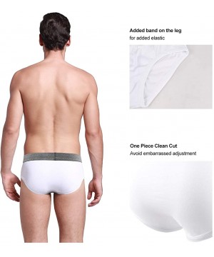 Briefs Men's Underwear Cotton Briefs Comfort Wide Waistband- Size (Pack of 1/5) - 5 Pack of White - CU18NXRK0C6