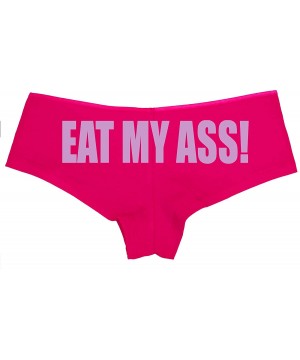 Panties Eat My Ass Oral Anal Slut Boyshort Panties Underwear Pink - Lavender - CR18LTL5GM4