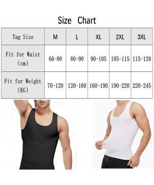 Shapewear Men Shapewear Vest Seamless Abdomen Slim Shirt Classic Abs Body Shaper - Black - Vest Control - CM18UE8REQN