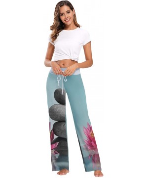 Bottoms Women's Fashion Yoga Pants Palazzo Casual Print Wide Leg Lounge Pants Comfy Casual Drawstring Long Pajama Pants - Tri...