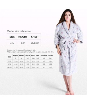 Robes Robes for Women with Plush Cozy Fleece Robe Soft Comfy Warm Printed Bathrobe - Five-pointed Star - CV18TAK73KK