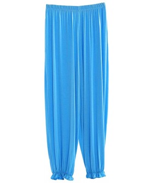 Bottoms Women's Ruffle Hem Lounge Pajama Pants - Lake Blue - C71945KHQWX