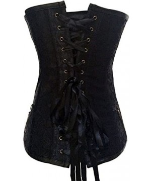 Shapewear Women's Steampunk Gothic Waist Training Corset Steel Boned Shapewear Bustier Top - Black 61 - C718D88KKKL