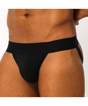 G-Strings & Thongs 2019 Men Jockss Male Sexy Underwear Cueca Strings Ventilate Bikini Mesh G-Strings Man Thongs - Black - CP1...