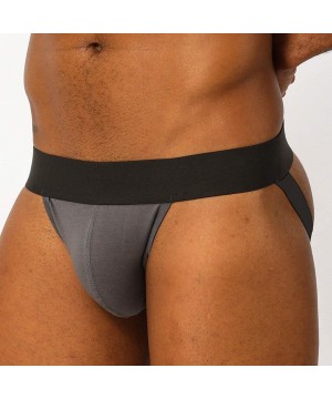 G-Strings & Thongs 2019 Men Jockss Male Sexy Underwear Cueca Strings Ventilate Bikini Mesh G-Strings Man Thongs - Black - CP1...