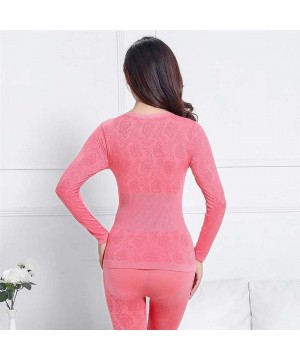 Thermal Underwear Women Thermal Underwear Winter Long for Female Warm Thermal Set Seamless Body Suit Warm Ladies Tops+Pants -...