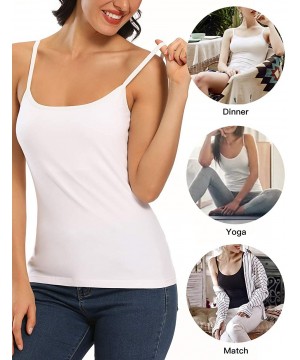 Camisoles & Tanks Women's Racerback Tank Top with Built-in Shelf Bra Slim Stretch Workout Sport Cami Running Camisole Summer ...