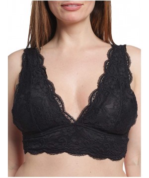 Bras Women's Rene ROFE Saving Lace Padded Bralette - Black - CE18YKA6KZZ