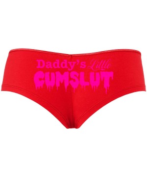 Panties Daddys Little Lil cumslut Cum Slut DDLG BDSM Owned Boyshort - Hot Pink - CG18SRC2NUT