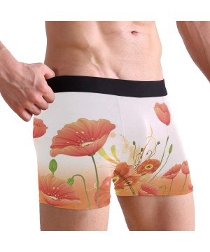 Boxer Briefs Men's Sexy Boxer Briefs Rooster Animal Early Bird and Rising Sun Print Stretch Bulge Pouch Underpants Underwear ...