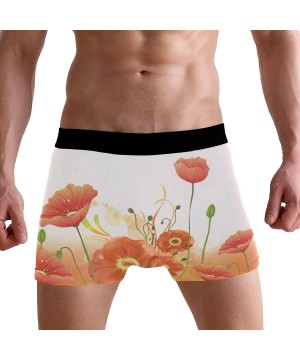 Boxer Briefs Men's Sexy Boxer Briefs Rooster Animal Early Bird and Rising Sun Print Stretch Bulge Pouch Underpants Underwear ...