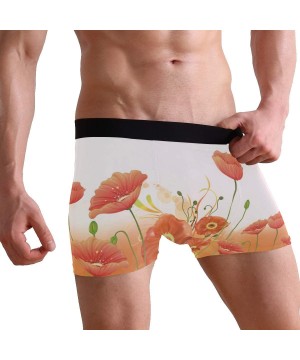 Boxer Briefs Men's Sexy Boxer Briefs Rooster Animal Early Bird and Rising Sun Print Stretch Bulge Pouch Underpants Underwear ...