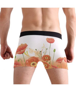 Boxer Briefs Men's Sexy Boxer Briefs Rooster Animal Early Bird and Rising Sun Print Stretch Bulge Pouch Underpants Underwear ...