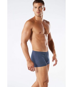 Boxers Mens Supima Cotton Loose Fit Boxers - Blue - 5210 - Denim Blue Blend - CX18G6HC48G