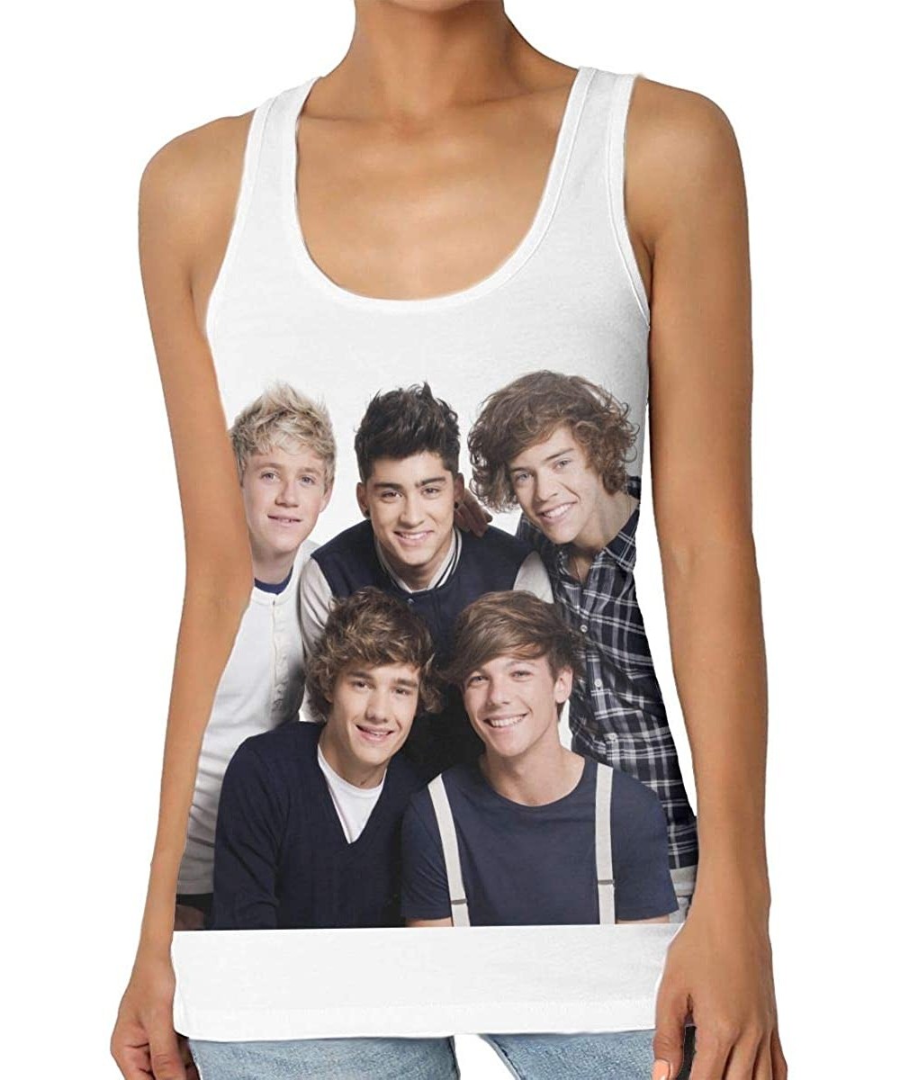 Camisoles & Tanks One Direction Women's Fitness Premium Seamless Classic Tank Top Black - Black - C919CXZMKTO