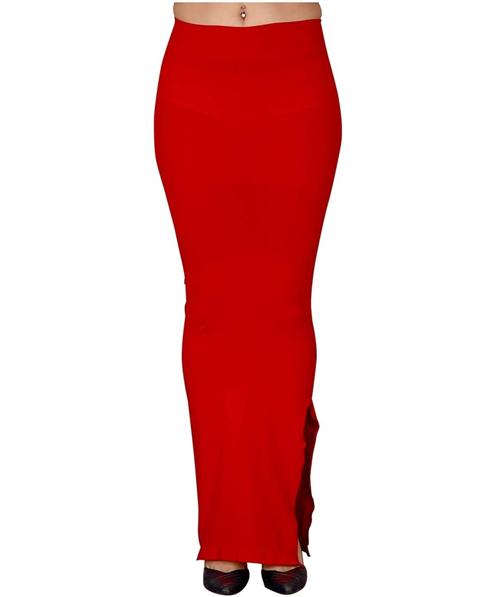 Shapewear Women Microfiber Seamless Saree & Gown Shapewear - Red - CI1944XD4UX