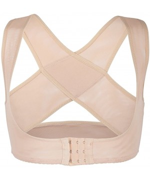 Shapewear X Strap Bra Support for Women Chest Brace up Posture Corrector Shapewear Vest - Beige - C118IIYRH6S