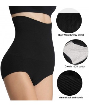 Shapewear Womens High Waist C-Section Recovery Slimming Underwear Tummy Control Panties - Black - CS18YE37Y70