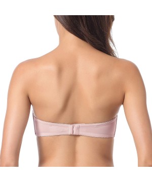 Bras Women's Strapless Push Up Bra Padded Underwire Multiway Bra - Gentle Rose - CU18SYYKKZA