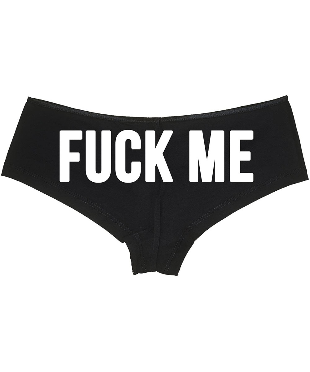 Panties Fuck Me boy Short Panties - Naughty Flirty Boyshort underewear - White - CV18KZILEU2