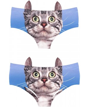 Panties Women's Flirty Sexy Funny Naughty 3D Printed Animal Tail Underwears Briefs Gifts With Cute Ears - What to Think - CT1...