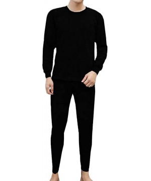 Sleep Sets Men's Thermal Underwear Set - Ultra Soft Pajamas Base Layer Long Sleeve Winter Set Top and Pants Warm Sleepwear - ...