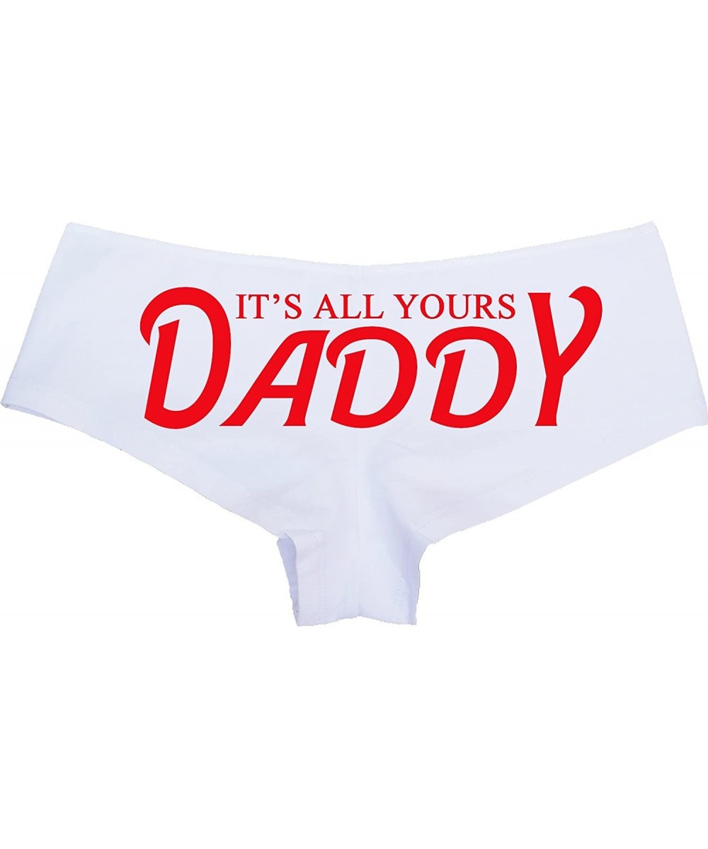 Panties It's All Yours Daddy Boy Short Panties - for Daddy's Girl Princess - CGL DDLG Boyshort Underwear - Red - CJ18M67NKOI