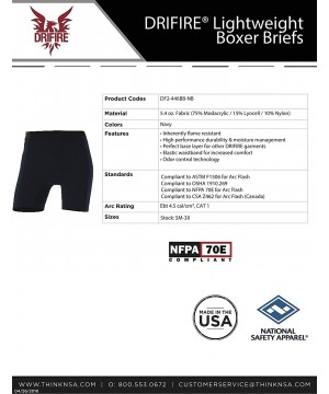 Boxer Briefs High Performance CAT1 Flame Resistant Industrial Lightweight 5.4 oz. Men's Boxer Brief - Desert Sand - CY1206PQDXD