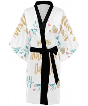 Robes Custom Happy Family Underwater Cartoon Women Kimono Robes Beach Cover Up for Parties Wedding (XS-2XL) - Multi 2 - C9190...