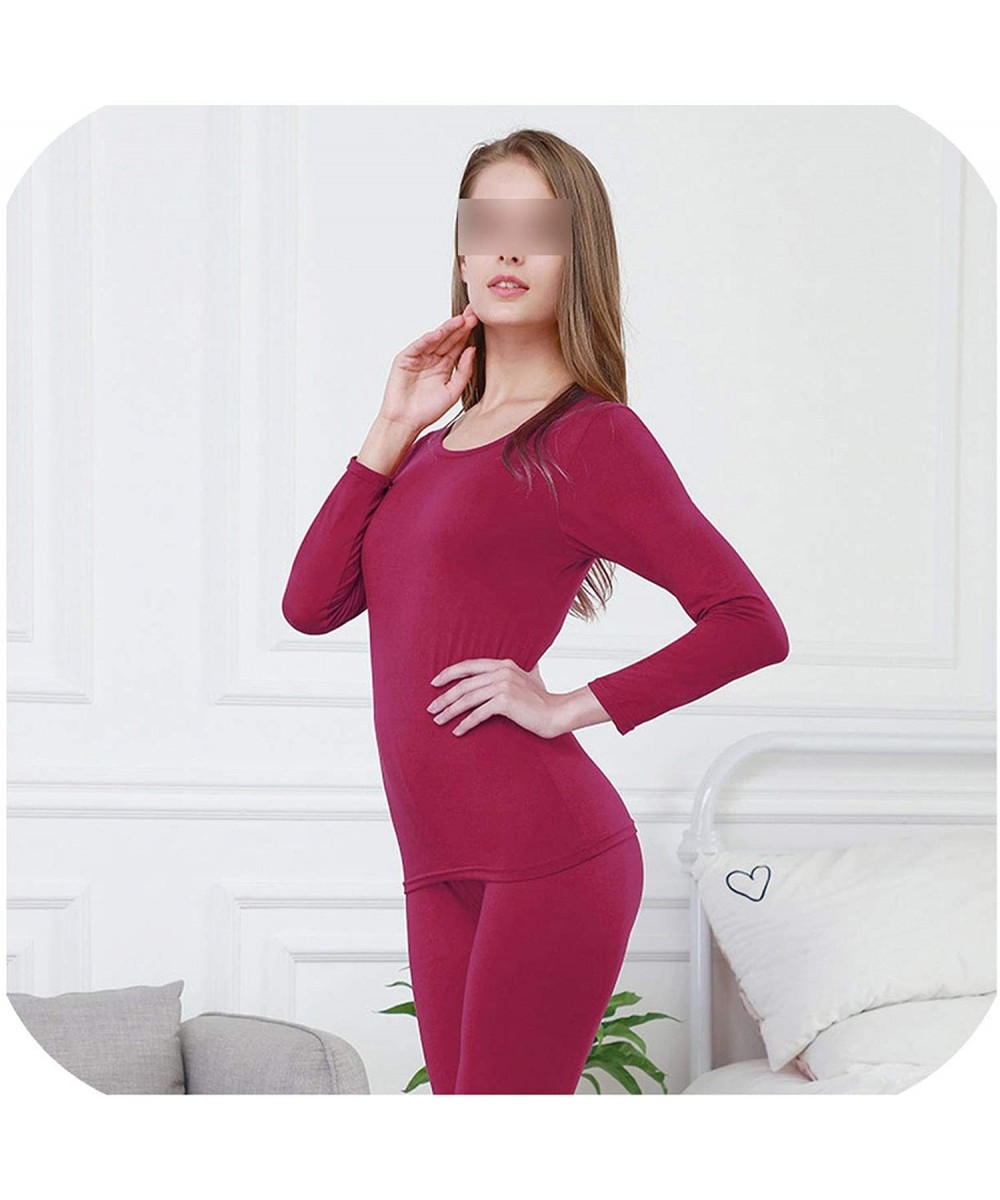 Thermal Underwear Long Johns for Women Man 3XL 4XL 5XL 6XL Thermal Underwear Set Winter Wear Female Male Suit - C5193XZ28T9