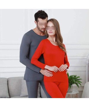 Thermal Underwear Long Johns for Women Man 3XL 4XL 5XL 6XL Thermal Underwear Set Winter Wear Female Male Suit - C5193XZ28T9