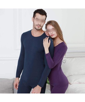 Thermal Underwear Long Johns for Women Man 3XL 4XL 5XL 6XL Thermal Underwear Set Winter Wear Female Male Suit - C5193XZ28T9