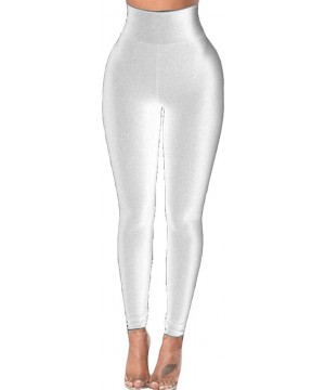 Tops Womans High Waist Yoga Pants Tummy Control Slimming Booty Leggings Workout - White - CV18UZ8N4D4