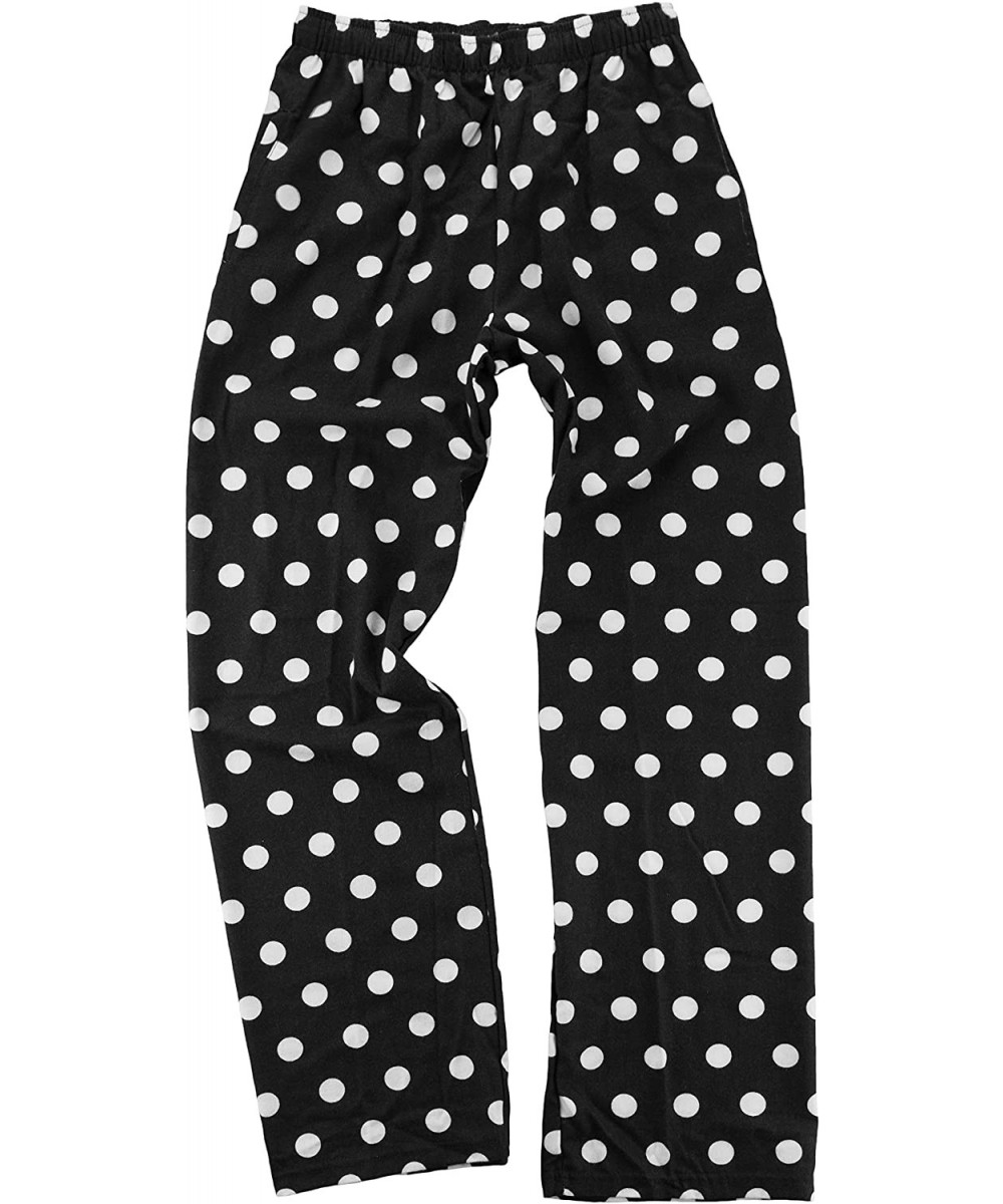 Sleep Sets Boxercraft Flannel Pant PJs Super Soft & HTC Garment Guide- Adult Sizes - Black Polka Dot - CB18GET39X4