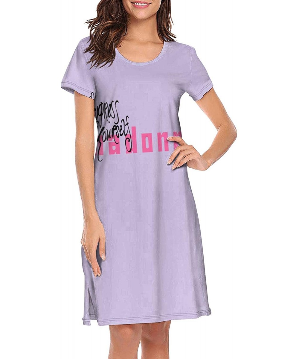 Nightgowns & Sleepshirts Madonna-I-Rise- Soft Nightgowns Long Nightdress Sleepshirts Nightwear for Women Girls - White-260 - ...