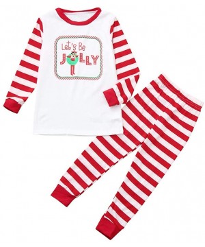 Sleep Sets Adult Kids Striped Pajamas Sets- Christmas Family Present Round Neck Long Sleeve Tops with Casual Harem Pants - Ki...