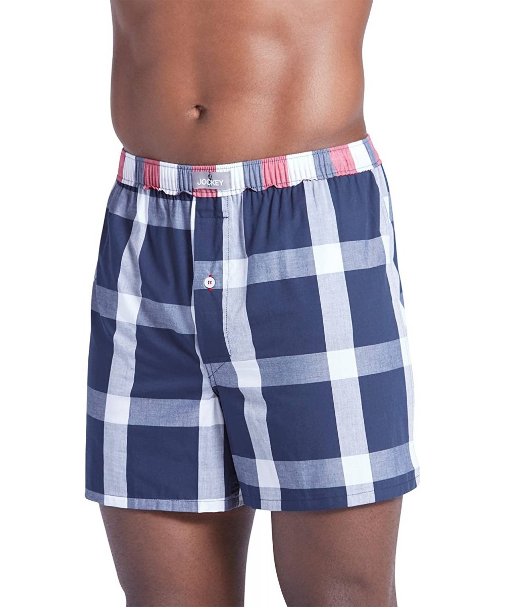 Boxers Men's Underwear 100% Cotton Woven Boxer - Hamilton Plaid - CN11CJYIMEN