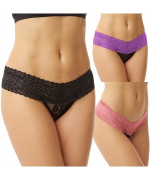 Panties Sexy Packs Boyshorts Thong Bikini - P33-black Purple Red - CD18GAMXSOW