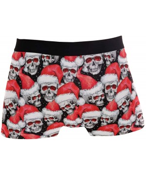 G-Strings & Thongs Men's Boxers Briefs Men Boxer Shorts Mens Trunks Xmas New Year Skulls in Santa Hat - Xmas New Year Skulls ...