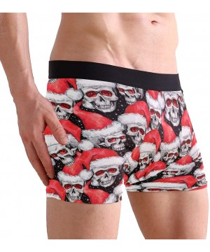 G-Strings & Thongs Men's Boxers Briefs Men Boxer Shorts Mens Trunks Xmas New Year Skulls in Santa Hat - Xmas New Year Skulls ...