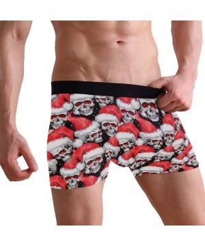 G-Strings & Thongs Men's Boxers Briefs Men Boxer Shorts Mens Trunks Xmas New Year Skulls in Santa Hat - Xmas New Year Skulls ...