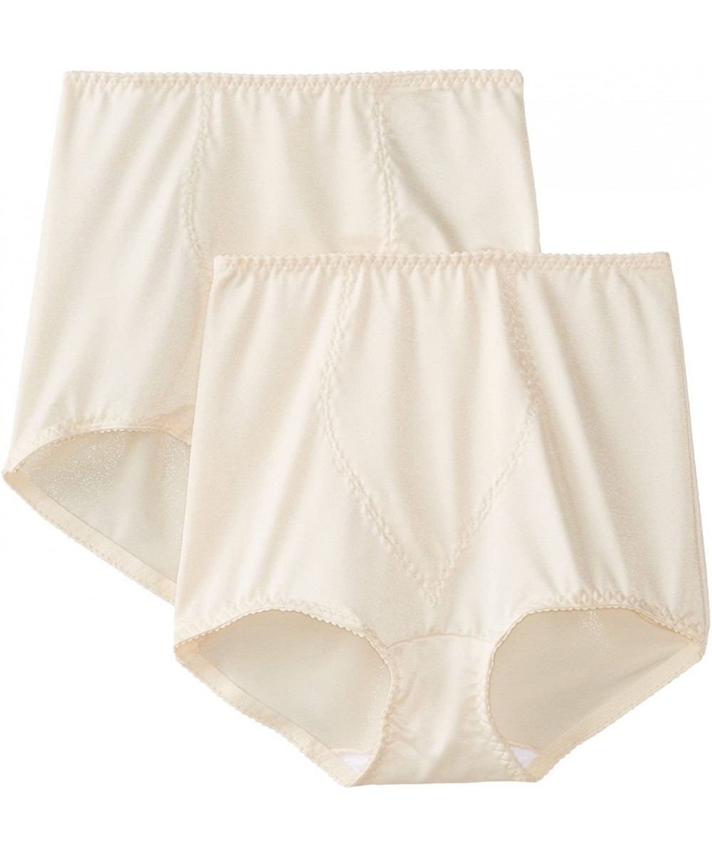 Shapewear Women's Shapewear Light Control Tummy Panel Panty- 2-Pack - Light Beige - CX1139OR4HN