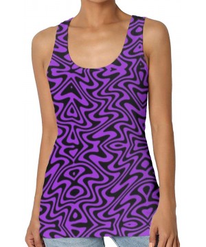 Camisoles & Tanks Girl's Psychedelic Butterfly Swirl Purple Black Tank Top Tanktop Women Basic Plain Premium Classic Wide Str...