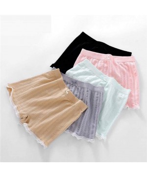 Panties Underwear Summer Women's Sexy Safety Shorts Lace Solid Color Seamless Boxers Underwear - Apricot - CW192220U6I