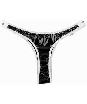 Panties Women's Wet Look Faux Leather Bikini Underwear Low Rise Mini Briefs Hipster Panties - CX18N05NDK0