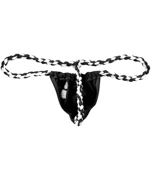 G-Strings & Thongs Sexy Mens G-String Thongs T-Back Underwear Wrestling Sumo Briefs Tangas - Black - CN18K2UMRW7